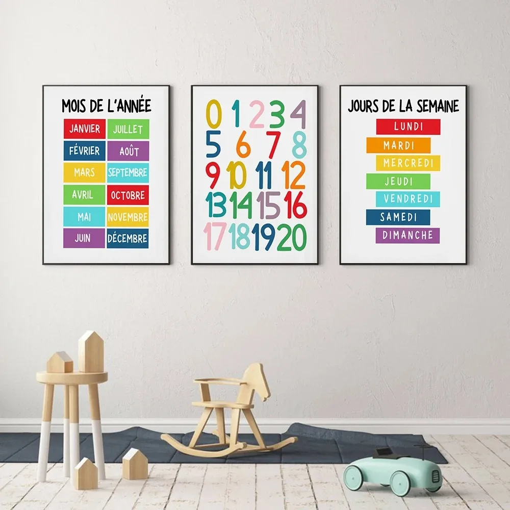 Kids Education Alphabet Numbers - 1 Pieza - Láminas Educativas de