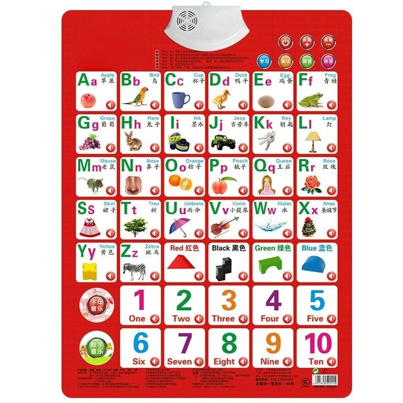 Kids Education Alphabet Numbers - Aprende números, libro de tarjetas del