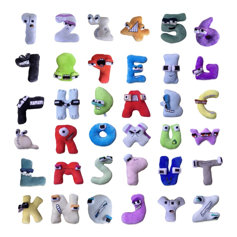 Kids Education Alphabet Numbers - Juego de 26 Peluches de Letras