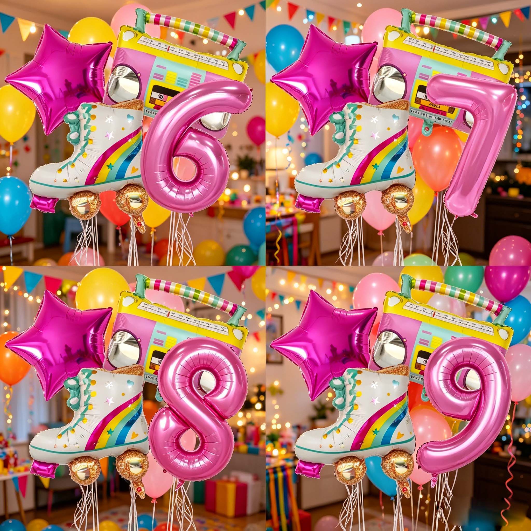 Kids Education Number - 4 Globos de Número de 32