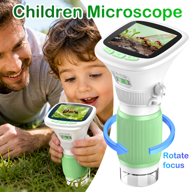Kids Definition Of Education - Microscopio Digital Portátil para Niños, 1000X,