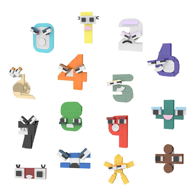 Kids Education Alphabet Numbers - Número MOC creativo, alfabeto Lore, Animal