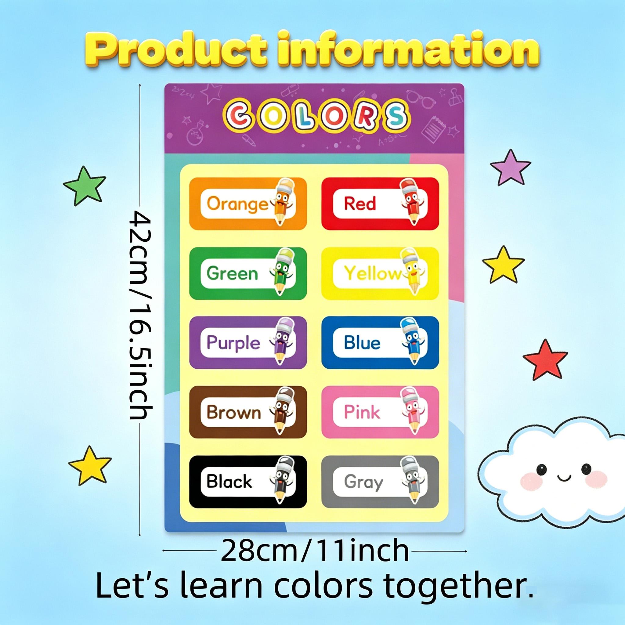 16 Pósters Educativos para Niñ - Kids Education Alphabet Numbers reseña y precio