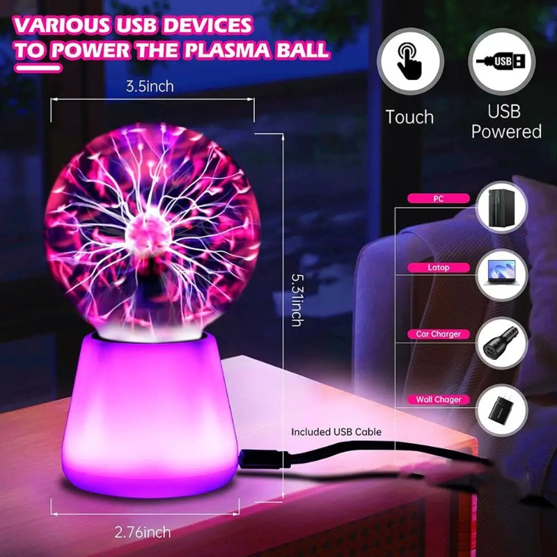 Lámpara de Plasma Interactiva  - Globe Interactive Light reseña y precio