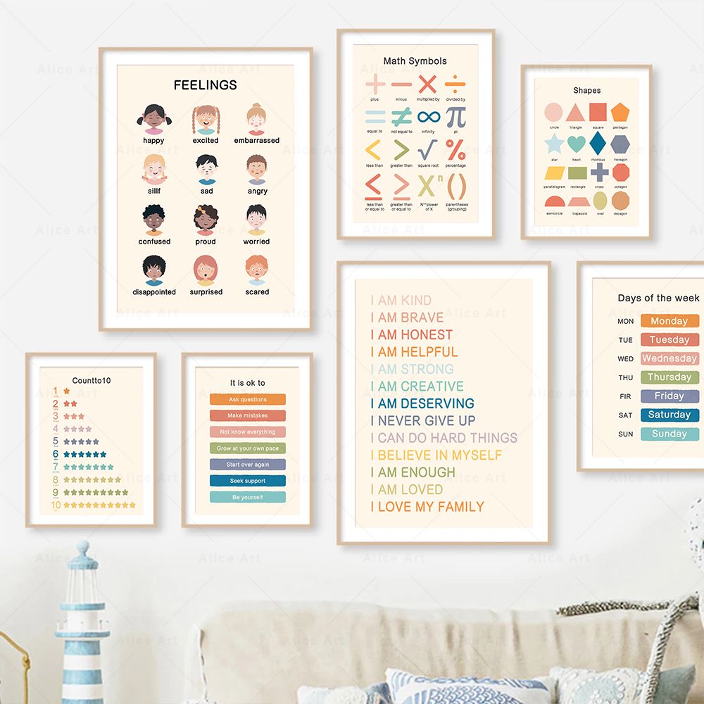 Póster de Aprendizaje de Númer - Kids Education Alphabet Numbers reseña y precio