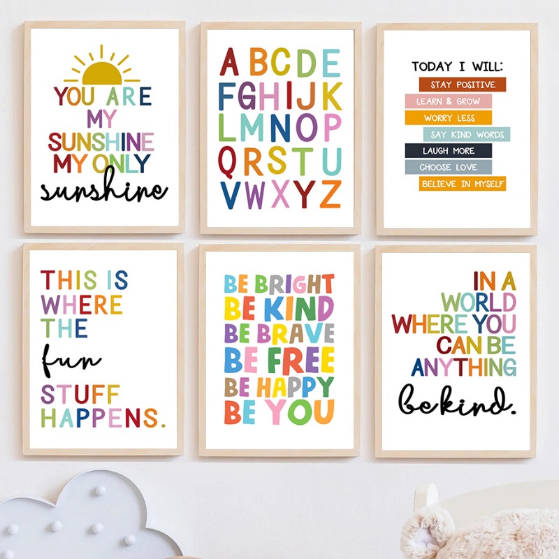 Póster educativo en inglés, al - Kids Education Alphabet Numbers reseña y precio